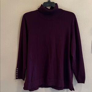 Calvin Klein Rich Purple Ribbed Sweater
